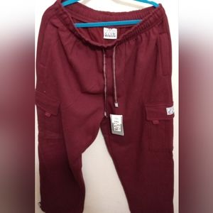 Maroon Pro Club cargo sweatpants 2Xl